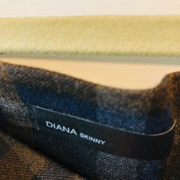 KUT Diana Skinny Stretch Plaid Pants Autumn Colors Sz 0 - Picture 5 of 10